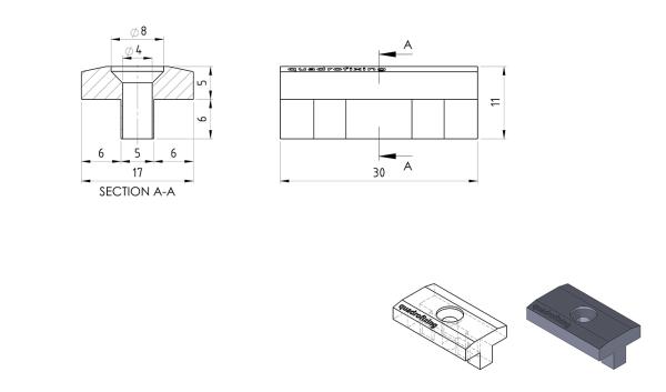 Terasový T klip 5 mm (WPC i dřevěné terasy) - 100 ks